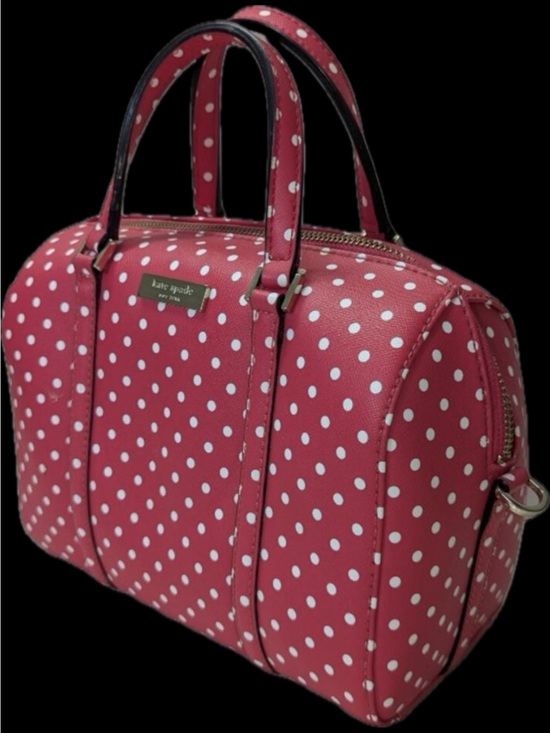 kate spade Handbags - Kate Spade Grant Street Pink Polka Dot Mini Cassie Crossbody Chain Satchel EUC